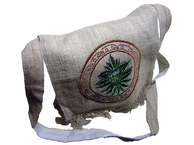 Brown plant logo bag